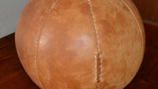 Vintage Leather Medicine Ball