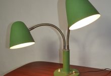 Vintage 2-Arm Adjustable Table Lamp