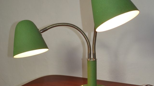 Vintage 2-Arm Adjustable Table Lamp