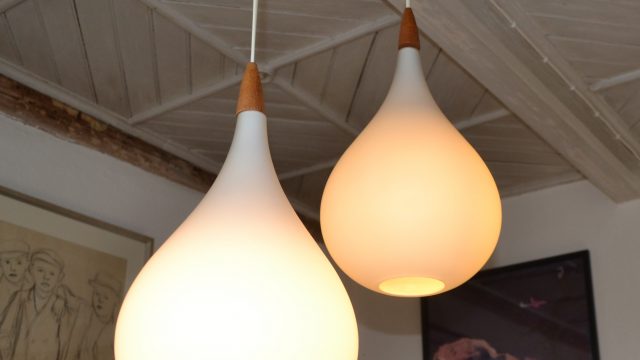 Double Pendant Light by Uno & Östen Kristiansson for Luxus, 1960s