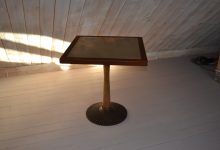 Vintage Brass & Oak Coffee Table from Nordiska Kompaniet