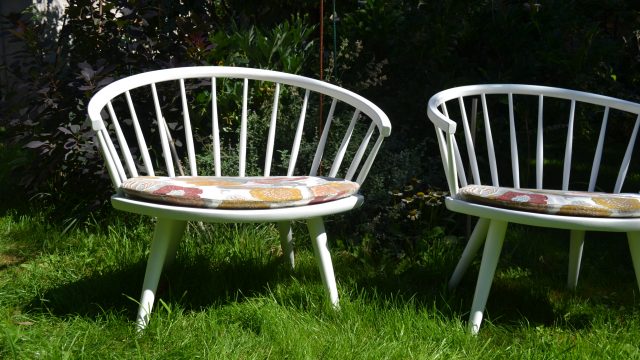 Model Arka Easy Chairs by Yngve Ekström for Stolab, 1950s, Set of 2