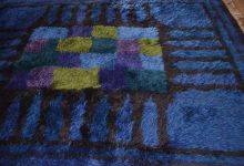 Blue High-Pile Rug by Viola Gråsten for NK textilkammare, 1966